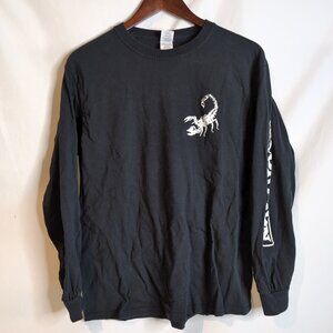 Scorpion Drake Tour Men's Black Long Sleeve Shirt Gildan Activewear Heavy Size M